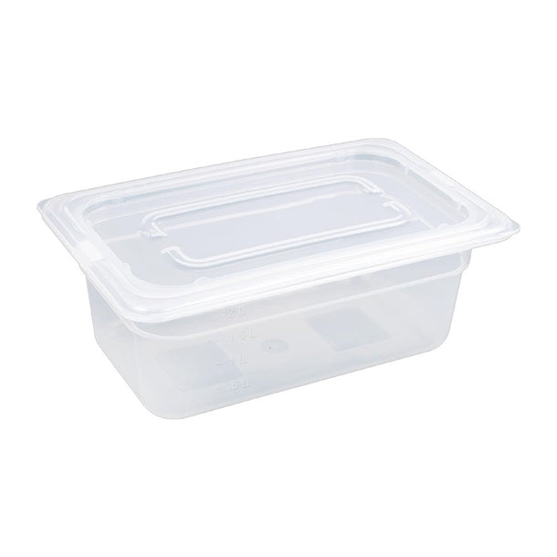 Vogue Polypropylene 1/4 Gastronorm Tray 100mm GJ523 (Pack of 4)